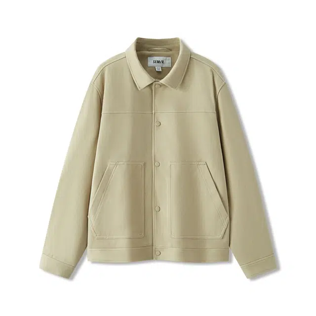 森马 纯色百搭针织工装通勤夹克 男款