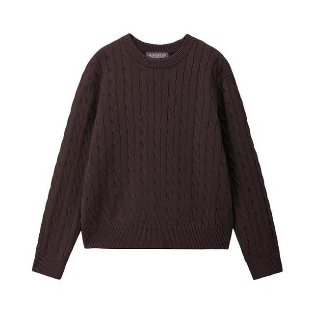 佐丹奴 卢正义明星同款韩国系列绞花纹宽松圆领学院风针织衫 女款