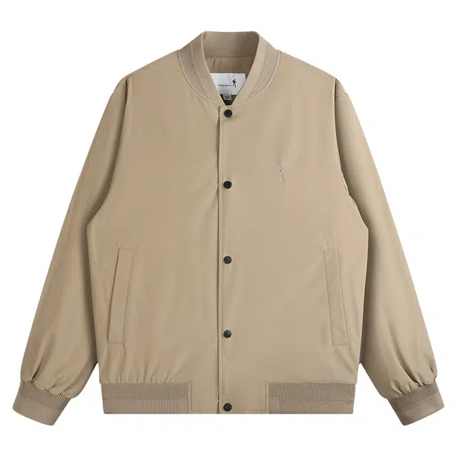 与狼共舞 潮流高街风虎头刺绣艺术设计时尚休闲防风百搭通勤保暖加绒挺括有型棒球领夹克外套 男款