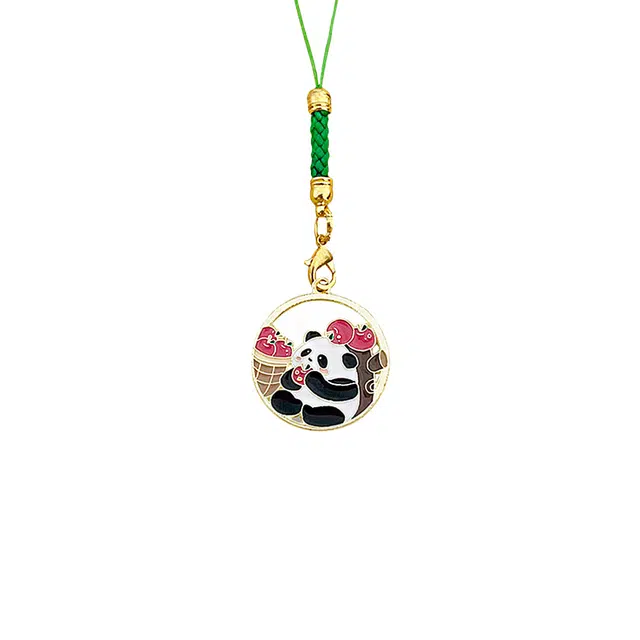 前方大荒野 贪吃熊猫卡通可爱萌趣小巧精致时尚小众设计 合金 挂件 男女同款情侣款