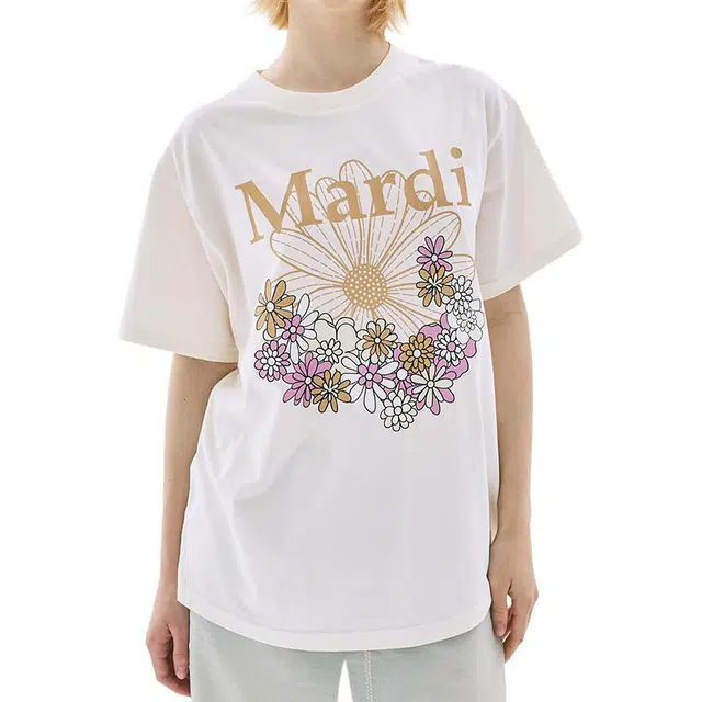 MARDI MERCREDI TSHIRT FLOWERMARDI JARDIN_CREAM PEANUT FW25T