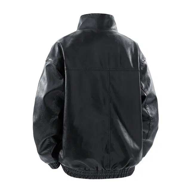 太子龍 美式复古皮衣休闲外套韩版潮流时尚潮牌百搭夹克 男款