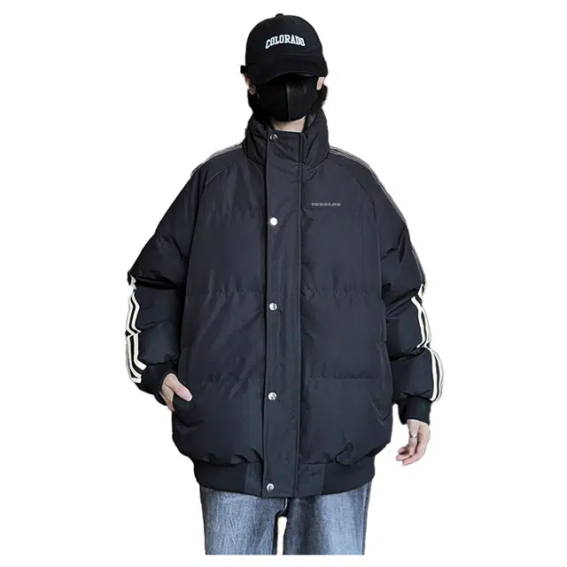 太子龍 宽松加厚保暖立领情侣防寒棉服 男女同款