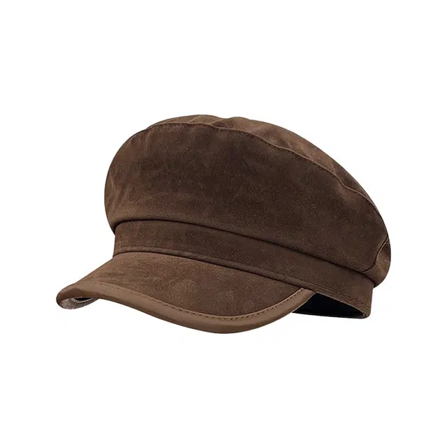 浪莎 日系简约纯色八角帽复古百搭潮流画家帽大头围显脸小 棉 贝雷帽 男女同款情侣款