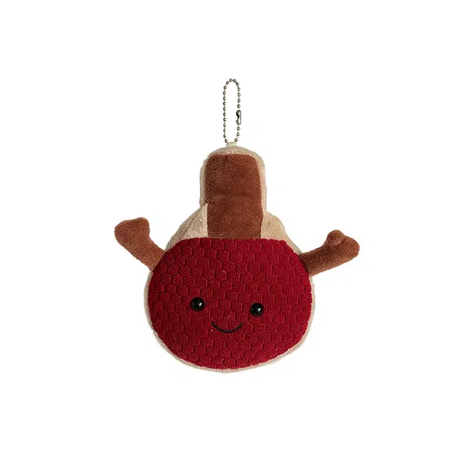 心水好物 趣味乒乓球拍包包球拍玩偶创意可爱 毛绒 挂件 男女同款情侣款