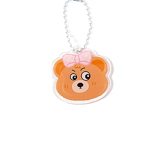 前方大荒野 蝴蝶结小熊挂绳甜美可爱萌趣卡通风格小清新熊仔时尚挂件#好运 亚克力 钥匙扣 男女同款情侣款