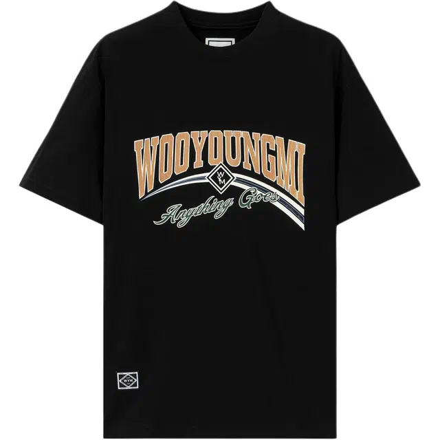 WOOYOUNGMI FW25 Black Lenticular Logo T-shirt T