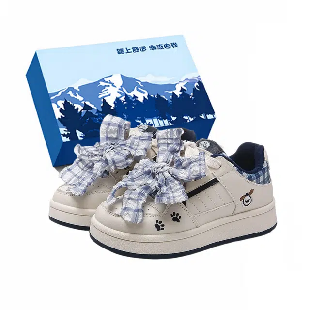 小鹿米利 韩系休闲厚底小白鞋百搭面包鞋 防滑 低帮 板鞋 女