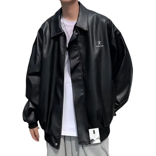 【痞帅个性皮质休拉链外套】布客行 摩登赛博朋克不羁狂野硬朗摇滚叛逆显瘦高级感亲肤柔软顺滑细腻日常出行服短款上衣夹克 男女同款