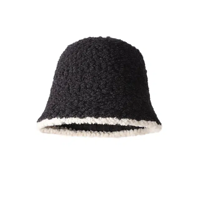 稻草人 韩版时尚百搭撞色气质高级感软糯保暖显脸小 聚酯纤维 渔夫帽 女款