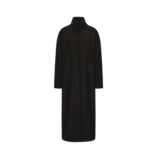 RUOHAN JET BLACK PENRHYN COAT AW25