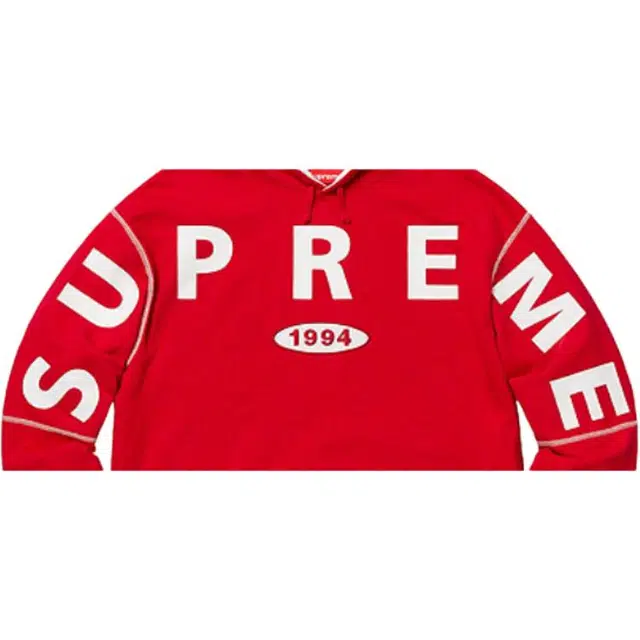 Supreme FW19 Week 1 Spread Logo Hooded Sweatshirt Logo