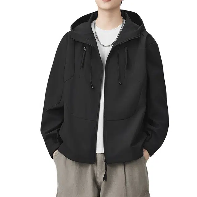 海尔斯 休闲宽松连帽百搭时尚简约夹克外套 男款
