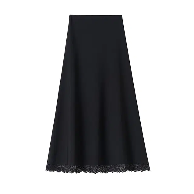 涂诗菲 韩版时尚简约纯色百搭高腰显瘦气质通勤舒适慵懒风西装休闲长裙 女款