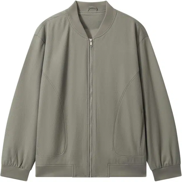 红豆 挺括斜纹肌理加厚棒球领拉链通勤茄克衫轻商务休闲百搭外套夹克 男款