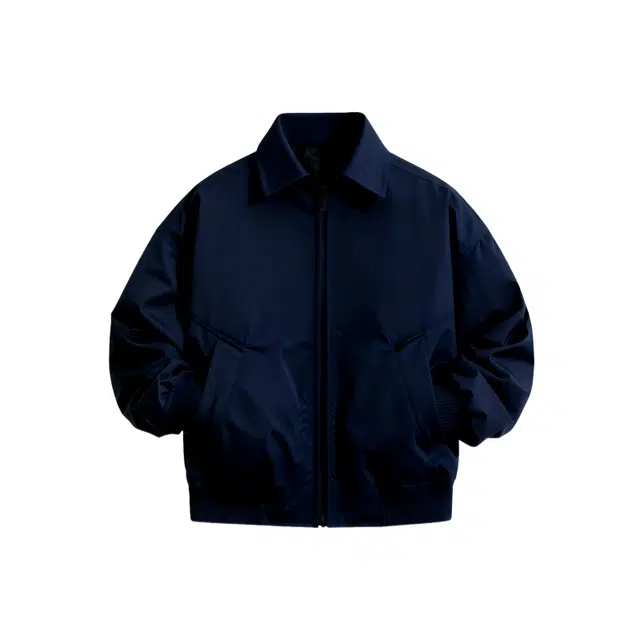 半空山 美式复古纯色老钱风简约基础款翻领短款廓形轻熟风行政上衣哇外套防风保暖加棉加厚宽松百搭休闲飞行员工装夹克 男女同款