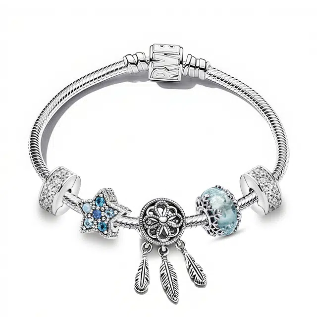 Pandora Feather Charm 925 Silver