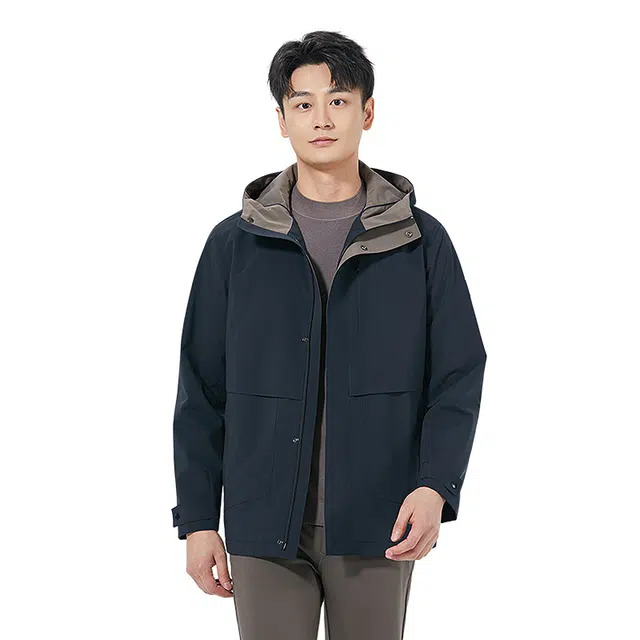 利郎 都市休闲连帽质感通勤秋季风衣外套 男款