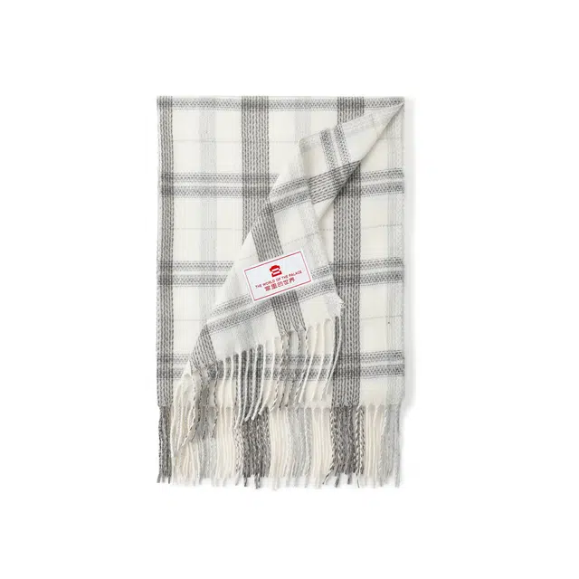 宫里的世界 韩系经典百搭柔软舒适 聚酯纤维 绒线围巾 男女同款情侣款