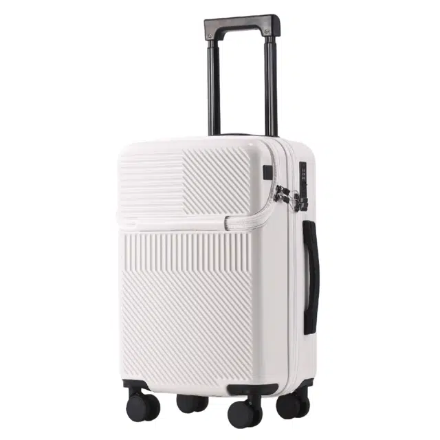 游帝 前开口多功能 带杯架充电口 万向轮旅行箱 男女同款情侣款