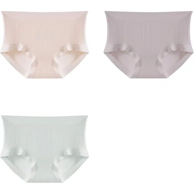 草本初色 纯色无痕透气舒适抑菌亲肤不卡裆运动不夹臀三角内裤 女款