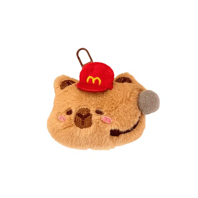心水好物 美食豚豚公仔麦当当汉堡可爱挂坠朋友小包包挂饰 毛绒 挂件 男女同款情侣款