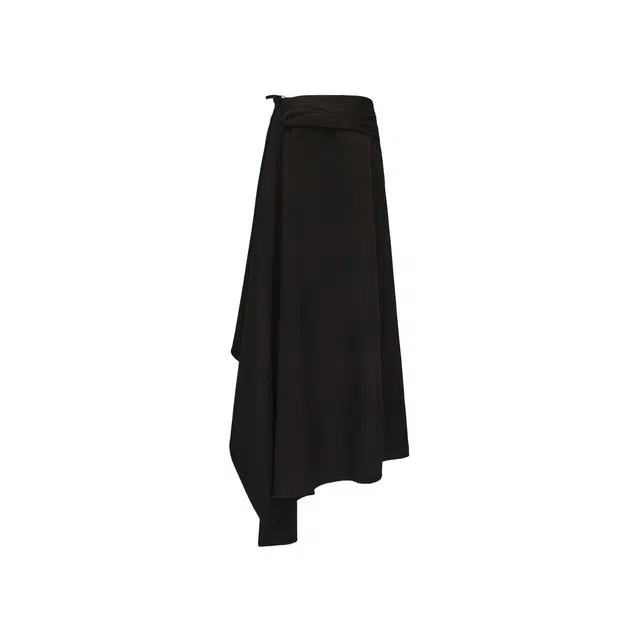 RUOHAN JET BLACK TARA SKIRT AW25