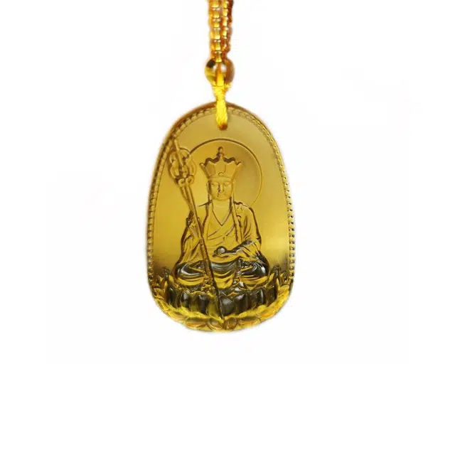 琢玉居 地藏王菩萨 古法本命佛虚空藏守护神#好运 琉璃 吊坠 女款