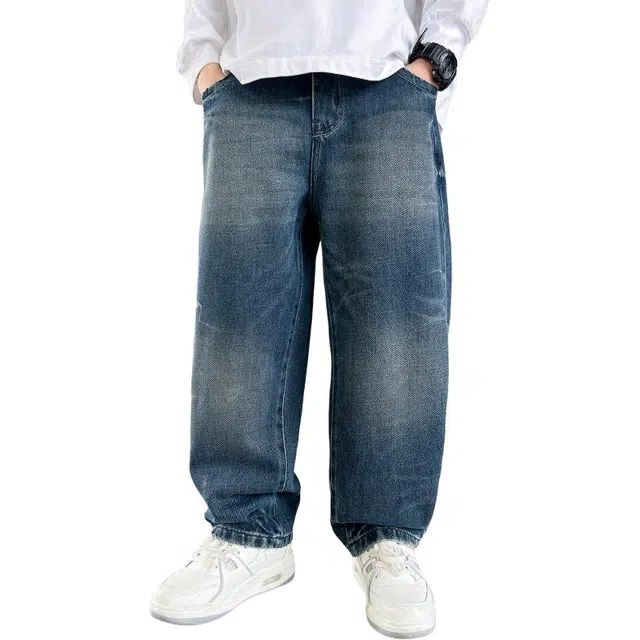 黑恐龙牛仔裤 直筒长裤帅气休闲 青少年