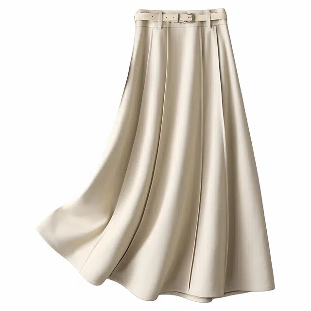 佐塞斯 高端品质轻奢加厚磨毛大摆伞裙女冬季知性法式优雅半身裙休闲长裙 女款