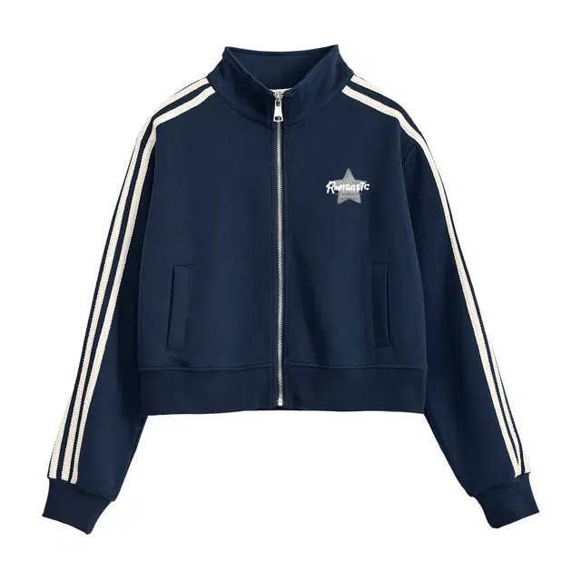 米子旗 立领拉链百搭休闲短款截短外套 女款