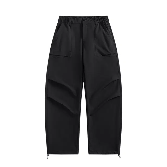 海尔斯 纯色简约舒适百搭美式宽松潮流休闲裤 男款