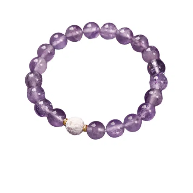 仙园韵 紫气东来貔貅本命年绽放光芒旺学业旺事业守平安学生简约手饰品#好运 紫水晶 手串 女款