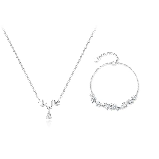 【纯银999 | 穗穗平安】 凤祥囍事 老凤祥 小众设计高级感经典百搭简约学生日常精致轻奢通勤约会温柔气质可调节锁骨链 锆石 项链 女款