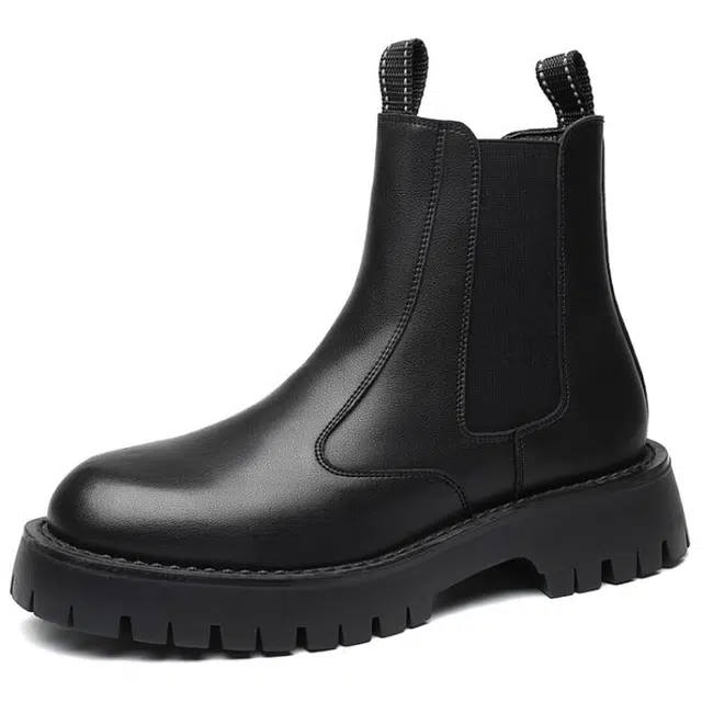 百伦韩 时尚潮流简约百搭小众设计感 短筒 切尔西靴 男款