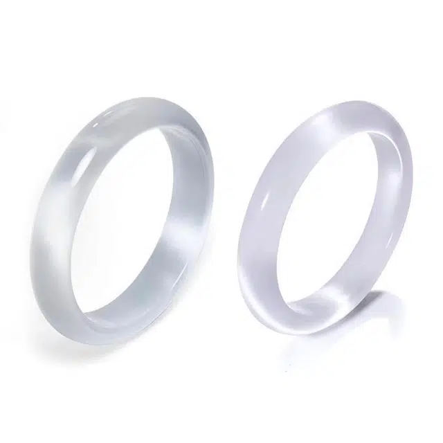 郁馨 优雅气质新中式国潮复古荔枝冻白月光 美人镯清冷感小众设计典雅宫廷风旗袍叠戴套装#好运 琉璃 手镯 女款