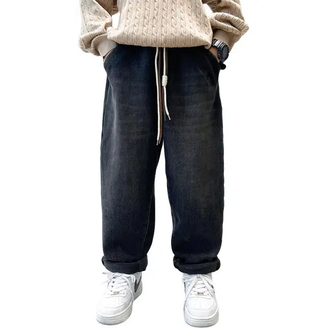 黑恐龙牛仔裤 时尚秋冬休闲 男女同款