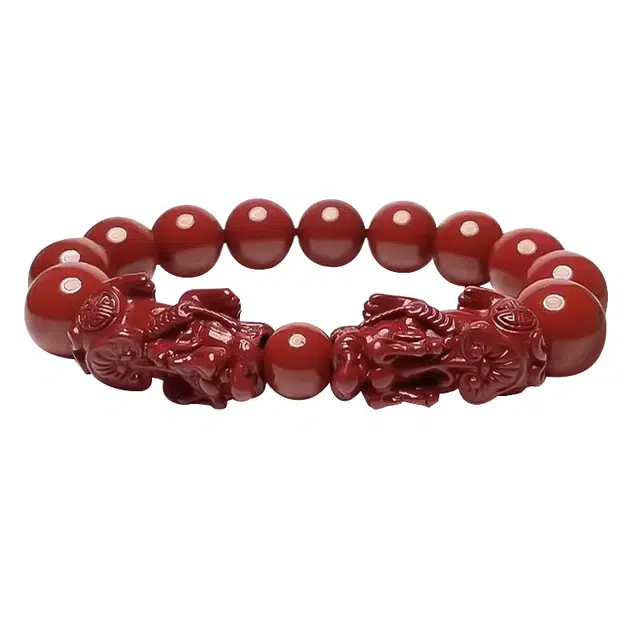 琛宬 【时来运转吞金兽貔貅】招财纳福鸿运当头福气满满转运新中式复古气质优雅时尚百搭高级感#好运 朱砂 手串 男女同款情侣款