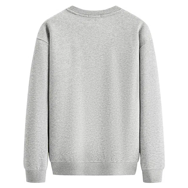 与狼共舞 基础时尚高棉亲肤柔软弹力舒适纯色百搭圆领轻薄卫衣 男款