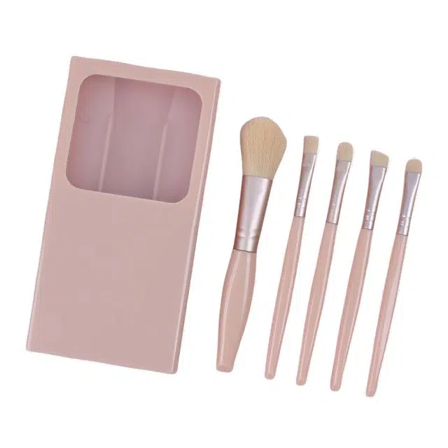 格安诺  携款化妆刷套装带镜迷你多功能散粉刷粉底刷眼影刷晕染刷 便携修容定妆