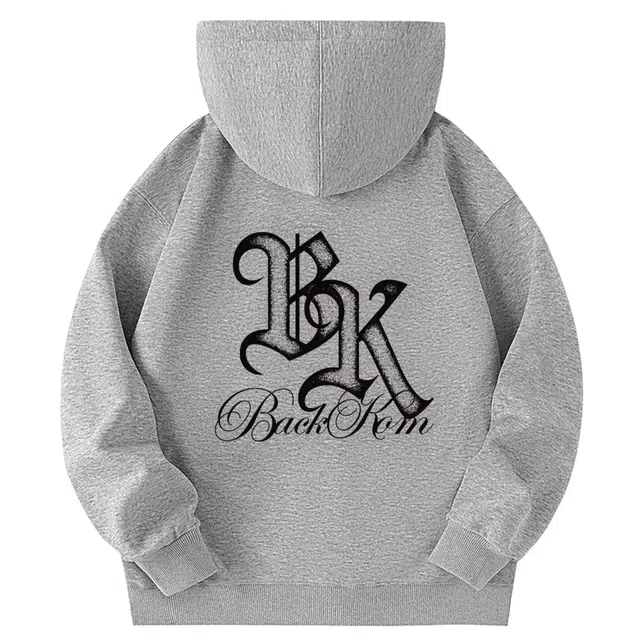 大卫贝肯 运动百搭休闲字母印花小众设计感舒适通勤柔软开衫套头连帽卫衣 男女同款