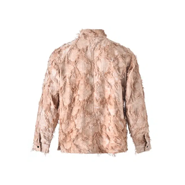 三省六部 礼部·观天象国风复古扎染亚麻剪花长袖盘扣衬衫 男女同款