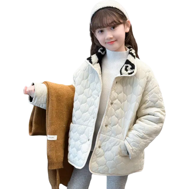 帕兰朵棉衣 秋冬季 时尚洋气两面穿棉服女童轻盈舒适保暖休闲 青少年