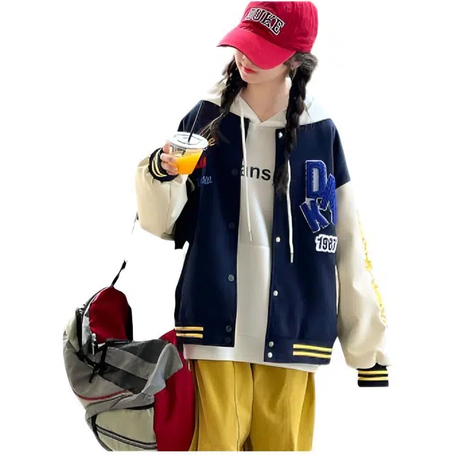 木木兔儿童上装卫衣 中大童秋冬童装外套早秋春秋女孩衣服秋季上衣长袖小学生开衫简约时尚百搭