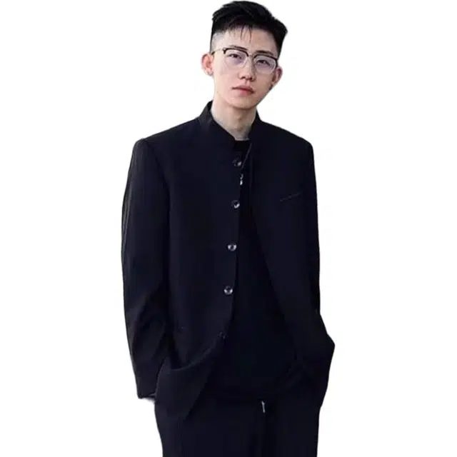 拓菲 高级感痞帅新中式中山装春秋休闲立领西装外套潮夹克 男女同款