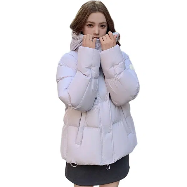 敲模女孩 韩系学院风面包服连帽小个子棉袄外套棉服 女款