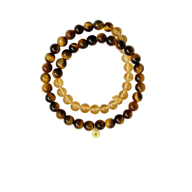 仙园韵 「金山春晓」新中式国潮国风复古招财纳福时来运转珠串 精致时尚百搭轻奢设计#好运 虎眼石 手串 女款