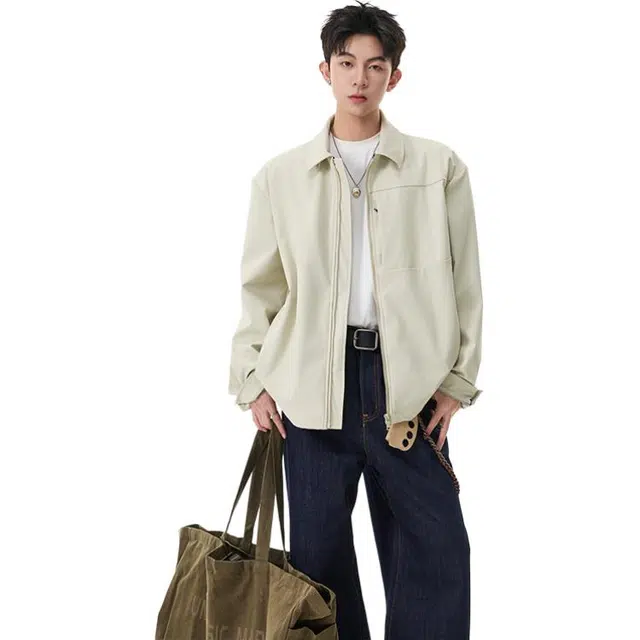 佐菲利 美式复古透气正肩商务行政夹高级感痞帅短款工装外套夹克 男女同款