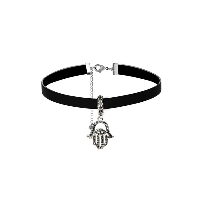 阿葱饰品 恶魔之眼 嘻哈甜酷复古优雅时尚魅力小众独特个性潮酷 合金 项链 女款