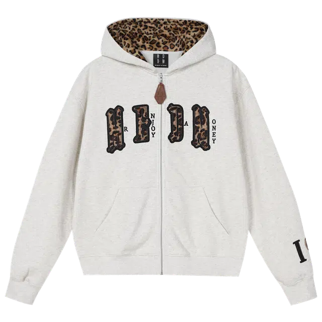 MEDM Leopard Zip Hoodie